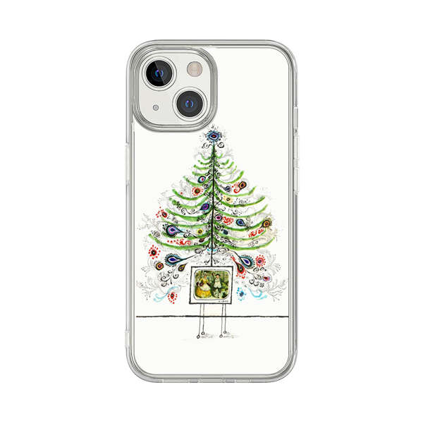Whimsical Christmas Tree Artistic Design iPhone 13 Mini Case