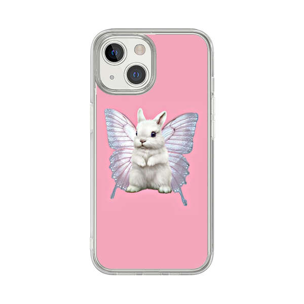 White Bunny with Butterfly Wings iPhone 13 Mini Case