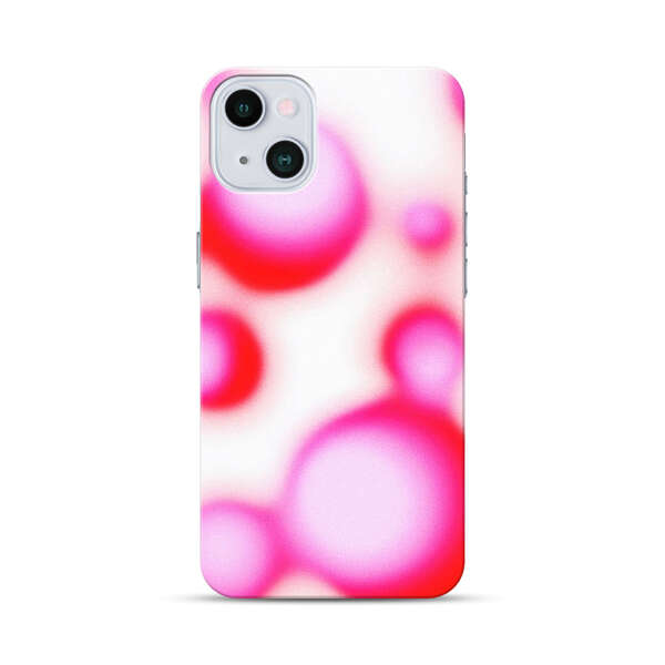 Abstract Pink and Red Blurry Circles iPhone 13 Mini Hard Case