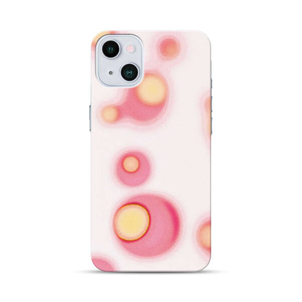Abstract Pink and Yellow Blobs iPhone 13 Mini Hard Case