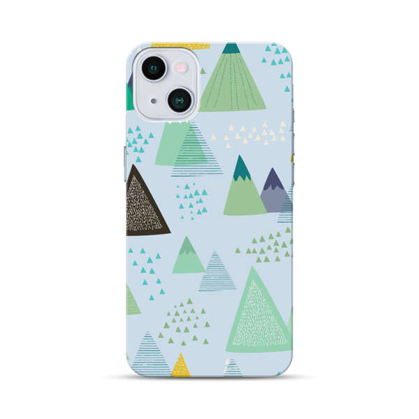 Colorful Abstract Mountain Pattern iPhone 13 Mini Hard Case