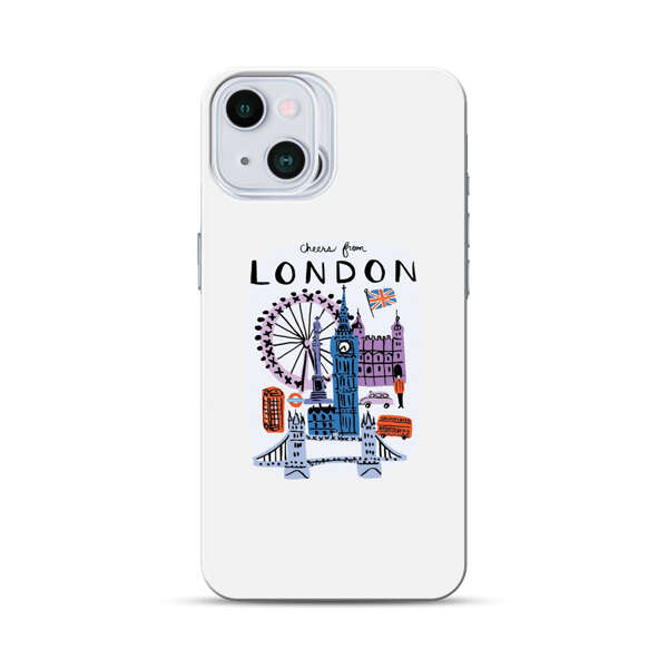 London Iconic Landmarks Illustration iPhone 13 Mini Hard Case