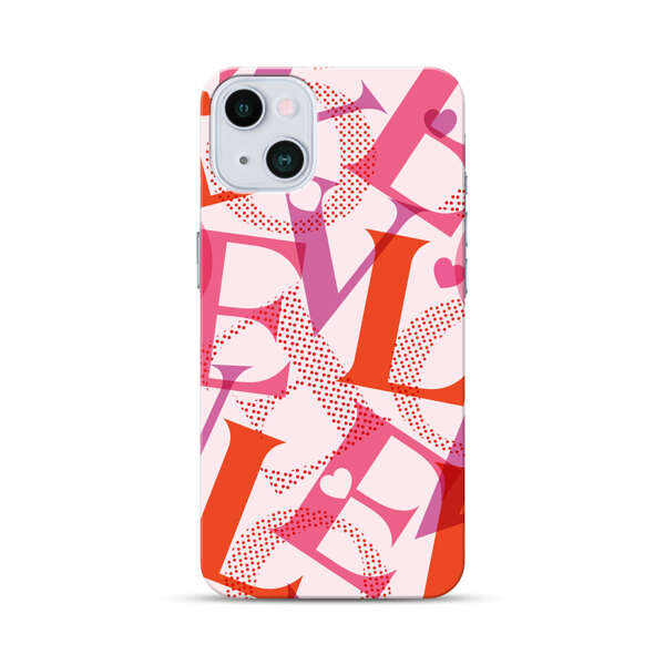 Love Colorful Letters Pattern iPhone 13 Mini Hard Case