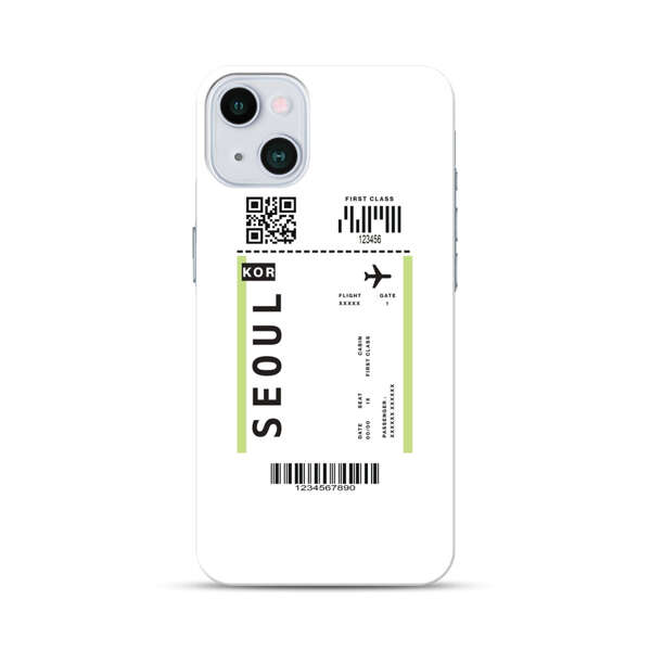 Minimalist Seoul Boarding Pass iPhone 13 Mini Hard Case
