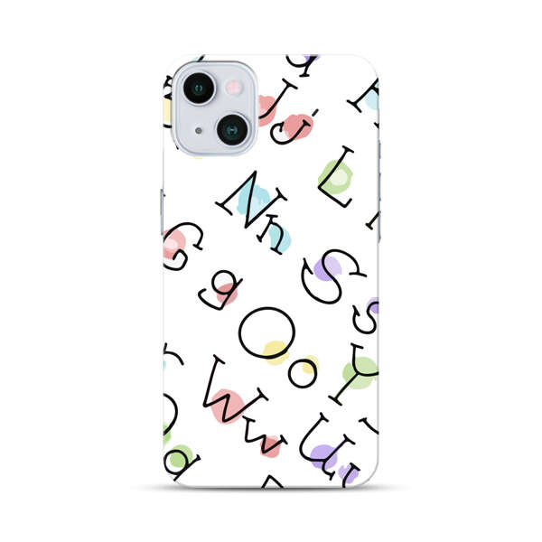 Playful Alphabet Pattern with Colorful Letters iPhone 13 Mini Hard Case