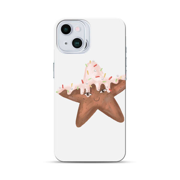 Smiling Gingerbread Star Cookie iPhone 13 Mini Hard Case