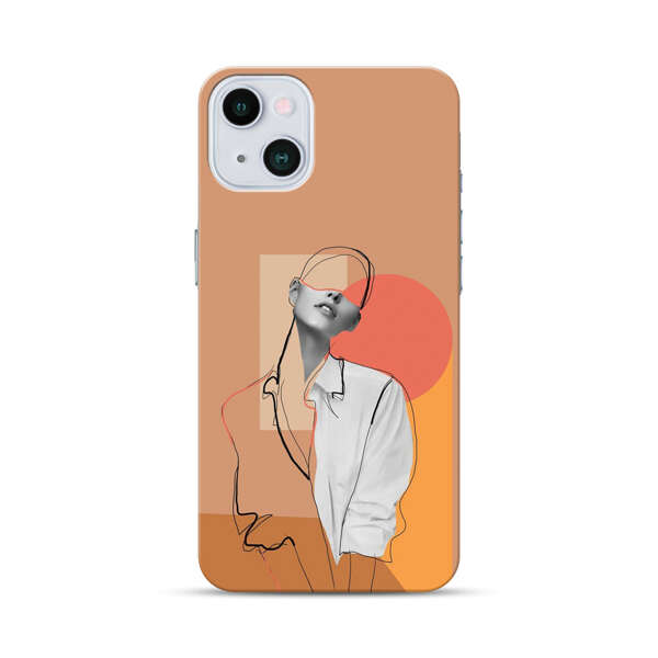 Stylish Abstract Portrait Art iPhone 13 Mini Hard Case