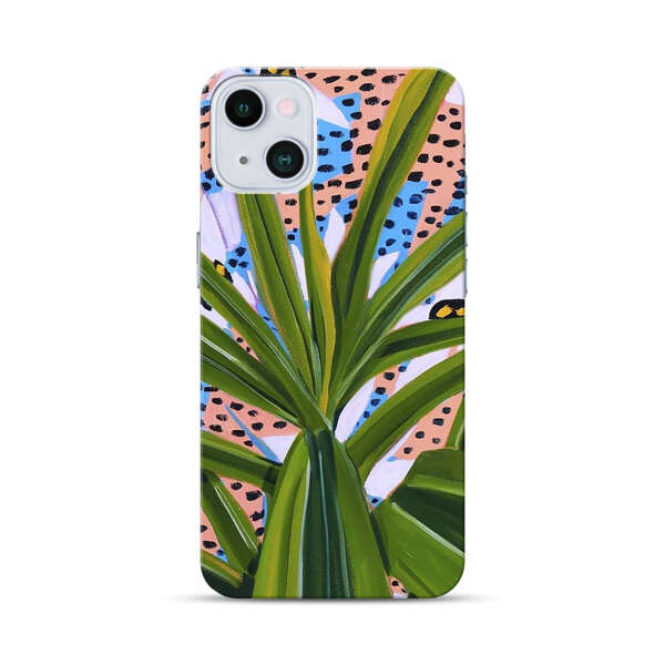 Tropical Leaves Abstract Pattern iPhone 13 Mini Hard Case
