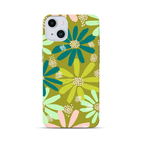 Vibrant Floral Daisy Pattern iPhone 13 Mini Hard Case