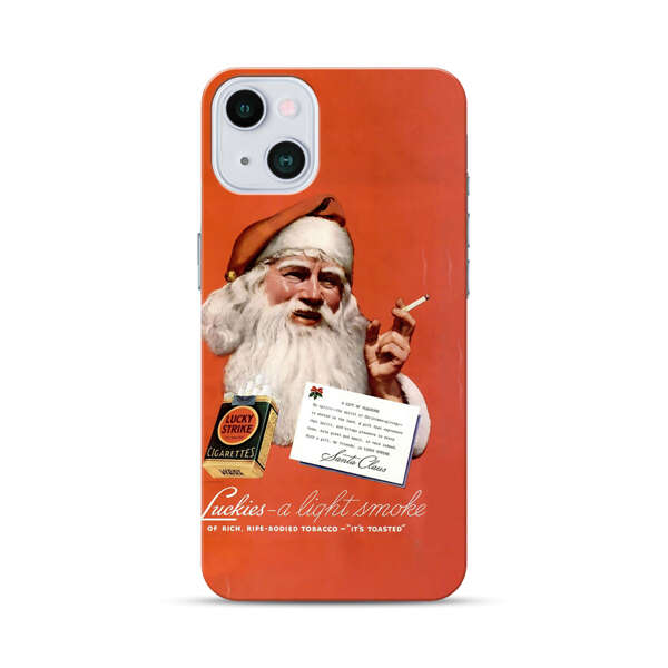 Vintage Santa Claus Smoking Lucky Strike Cigarettes Advertisement iPhone 13 Mini Hard Case