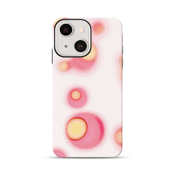 Abstract Pink and Yellow Blobs iPhone 13 Mini Impact Case