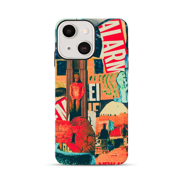 Artistic Urban Collage iPhone 13 Mini Impact Case