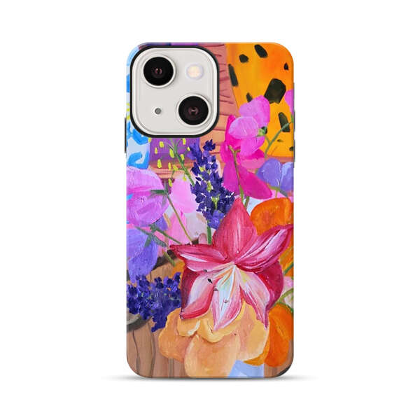 Bright Vibrant Floral Still Life iPhone 13 Mini Impact Case