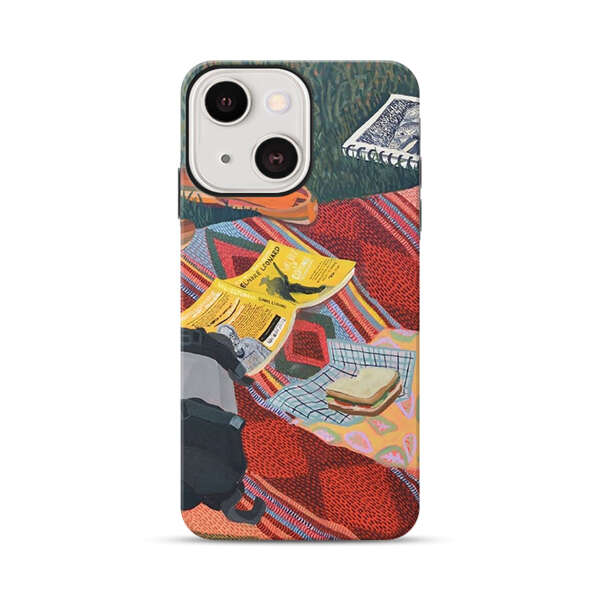 Charming Picnic Scene with Blanket and Food iPhone 13 Mini Impact Case