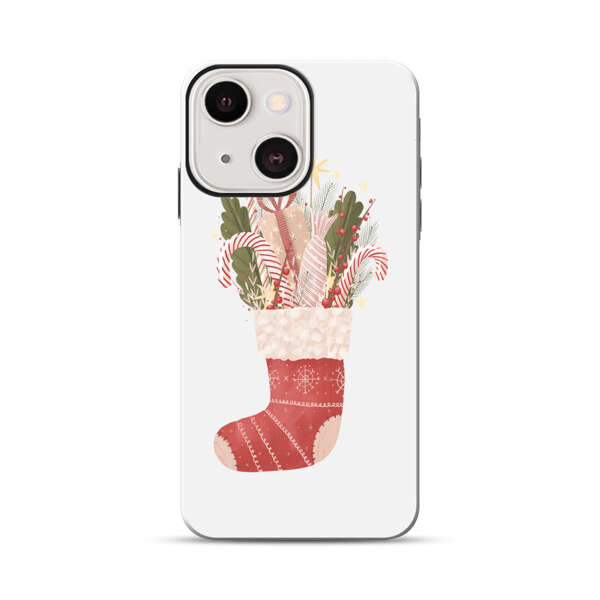 Christmas Stocking with Gifts and Candy Canes iPhone 13 Mini Impact Case