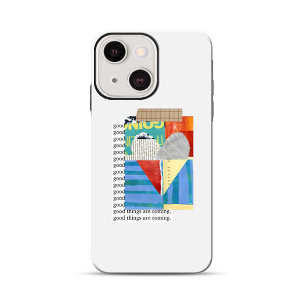 Colorful Abstract Collage with Geometric Shapes iPhone 13 Mini Impact Case