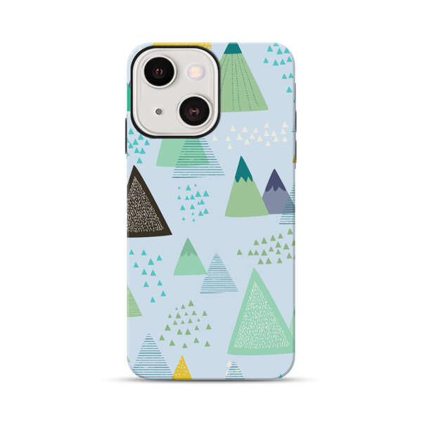 Colorful Abstract Mountain Pattern iPhone 13 Mini Impact Case