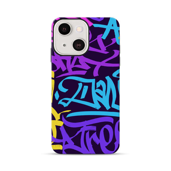 Colorful Graffiti Pattern iPhone 13 Mini Impact Case