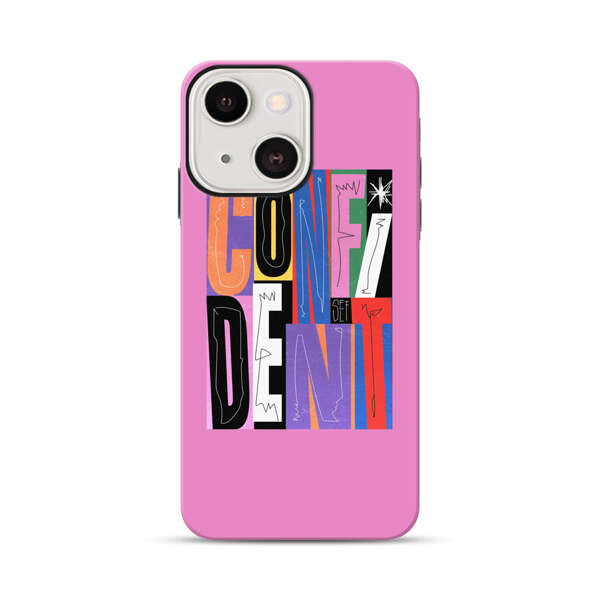 Confident Bold Colorful Typography iPhone 13 Mini Impact Case