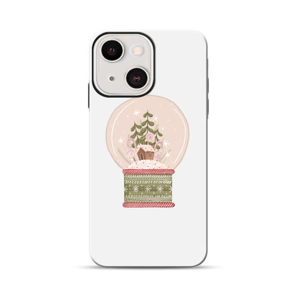 Holiday Snow Globe with Gingerbread House iPhone 13 Mini Impact Case
