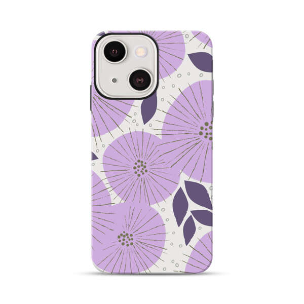 Lavender Flower Pattern iPhone 13 Mini Impact Case