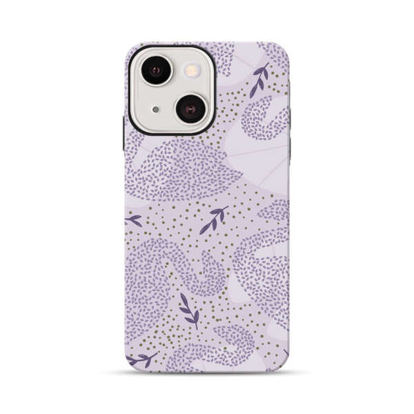 Lavender Swan Pattern iPhone 13 Mini Impact Case