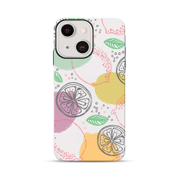 Lemon Colorful Abstract Pattern iPhone 13 Mini Impact Case