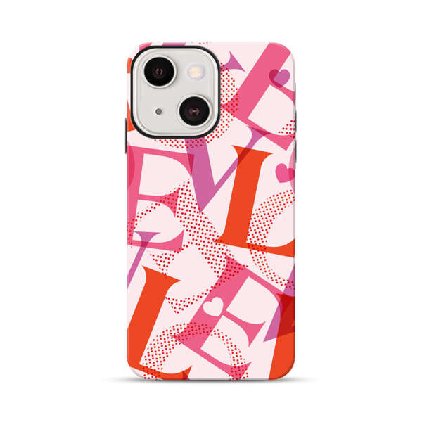 Love Colorful Letters Pattern iPhone 13 Mini Impact Case