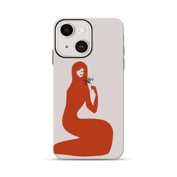 Minimalist Abstract Woman Silhouette iPhone 13 Mini Impact Case