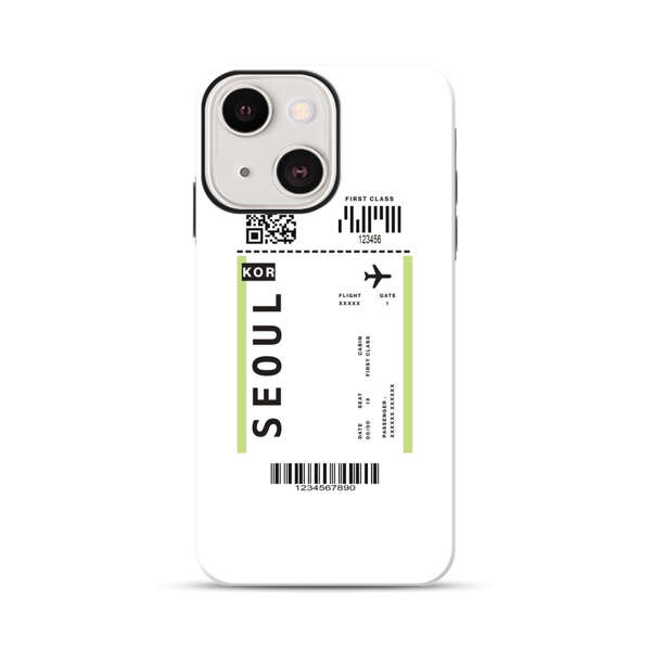 Minimalist Seoul Boarding Pass iPhone 13 Mini Impact Case