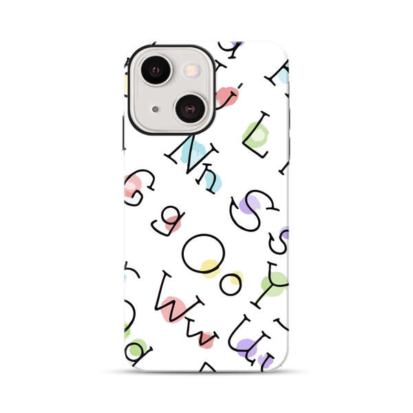 Playful Alphabet Pattern with Colorful Letters iPhone 13 Mini Impact Case
