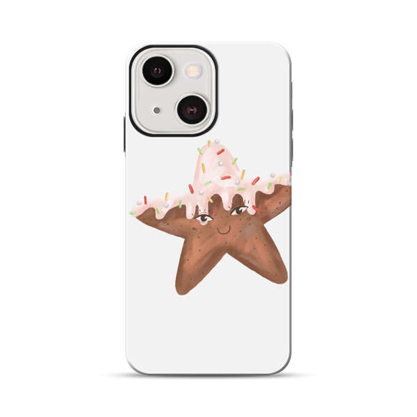 Smiling Gingerbread Star Cookie iPhone 13 Mini Impact Case