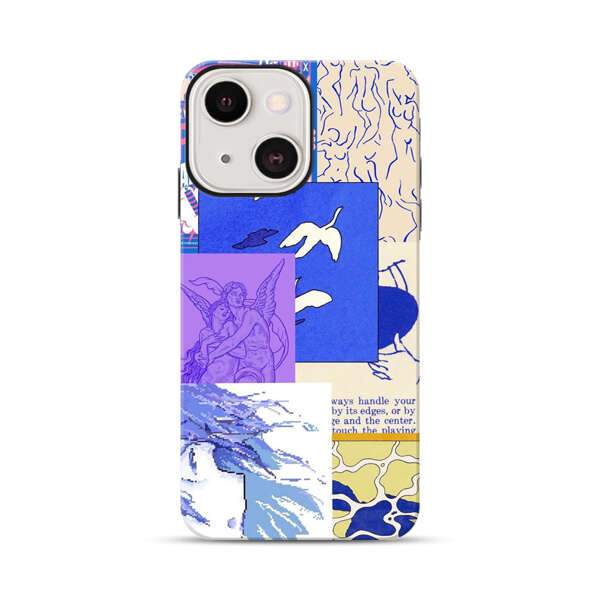 Vibrant Retro Pop Art Collage iPhone 13 Mini Impact Case