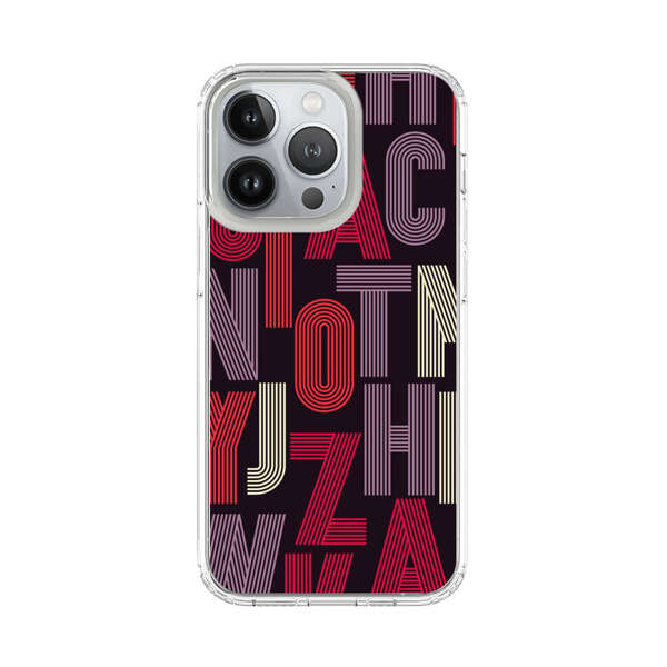 Abstract Letters Pattern iPhone 13 Pro Case