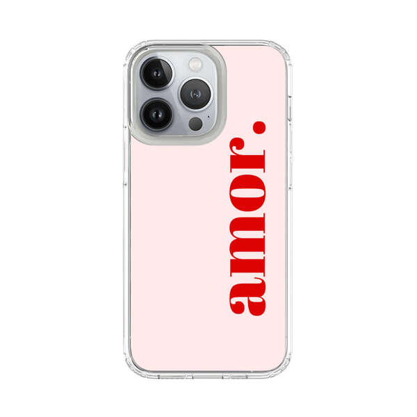 Amor Love Bold Red Text iPhone 13 Pro Case