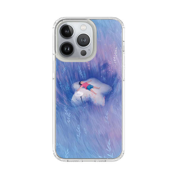 Child Relaxing in Dreamy Field iPhone 13 Pro Case