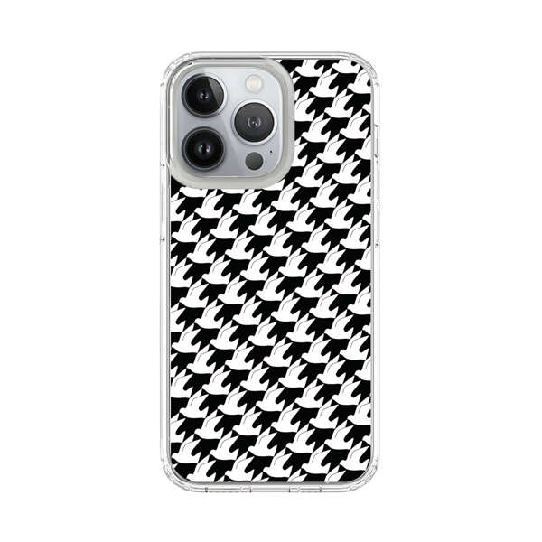 Classic Black and White Houndstooth Pattern iPhone 13 Pro Case