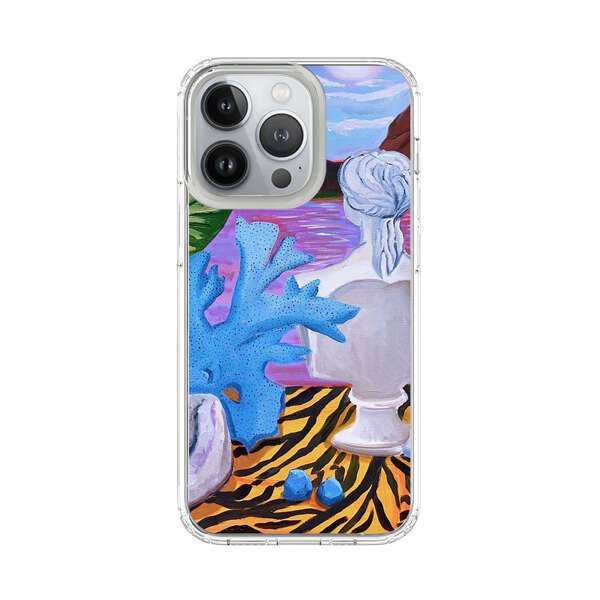 Classical Statues and Tropical Plants by the Ocean iPhone 13 Pro Case
