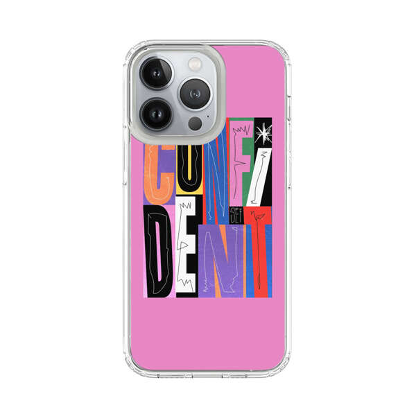 Confident Bold Colorful Typography iPhone 13 Pro Case