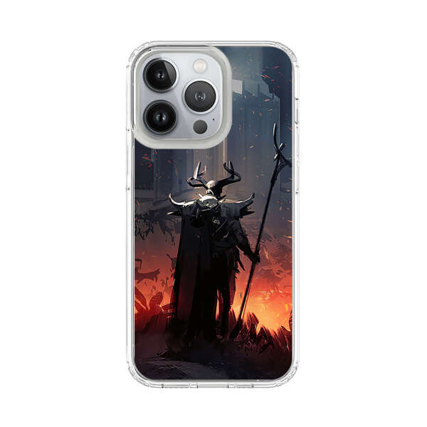 Dark Fantasy Warrior with Horned Helmet iPhone 13 Pro Case