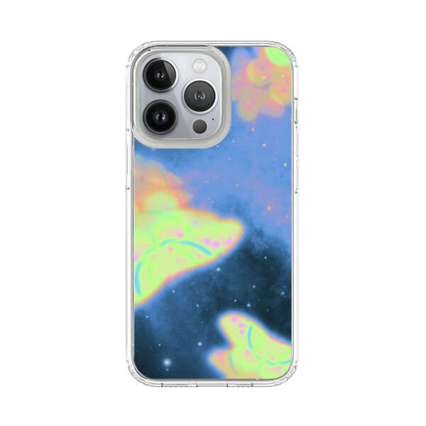 Dreamy Glowing Cosmic Butterflies iPhone 13 Pro Case