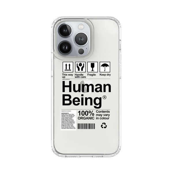 Human Being Fragile Label Design iPhone 13 Pro Case