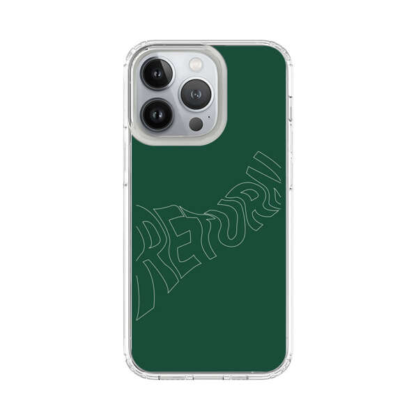 Minimalist Green Wavy Return Text iPhone 13 Pro Case