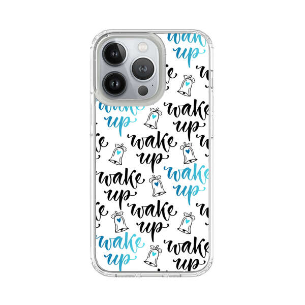Motivational wake up call lettering pattern iPhone 13 Pro Case