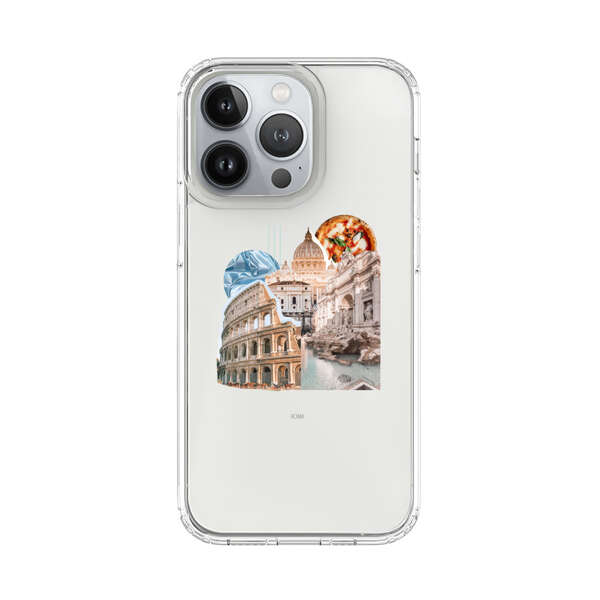 Rome Landmarks with Pizza iPhone 13 Pro Case