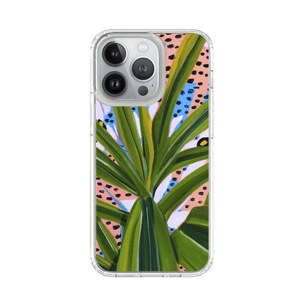 Tropical Leaves Abstract Pattern iPhone 13 Pro Case