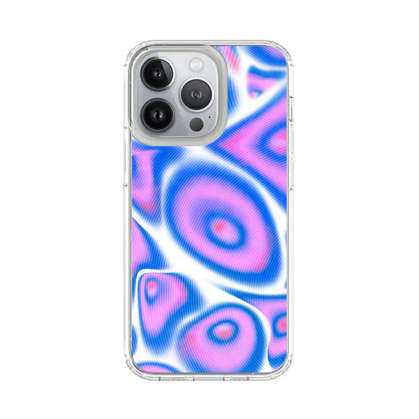 Vibrant Abstract Pink and Blue Swirl Pattern iPhone 13 Pro Case