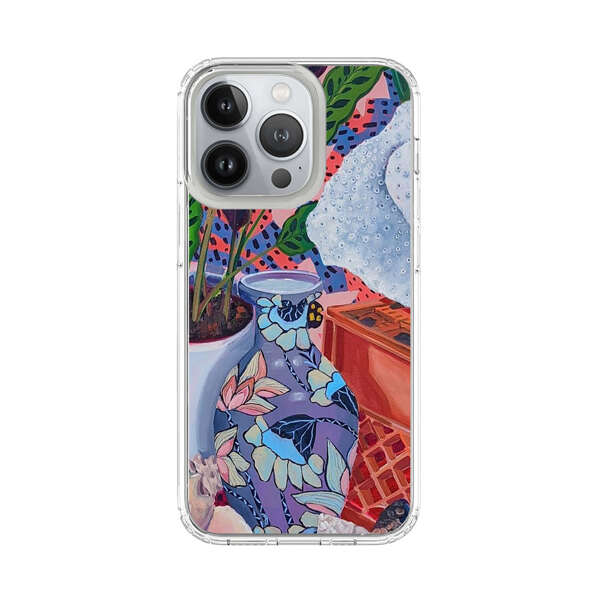 Vibrant Still Life with Plants and Vase iPhone 13 Pro Case