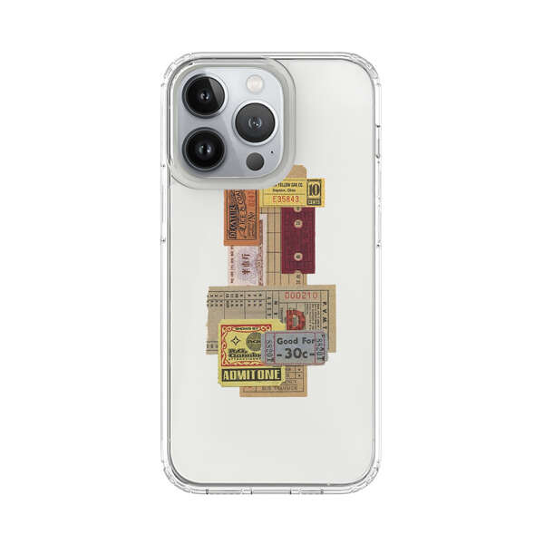 Vintage Admission and Raffle Tickets Collage iPhone 13 Pro Case