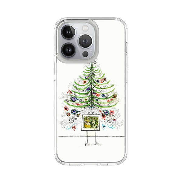 Whimsical Christmas Tree Artistic Design iPhone 13 Pro Case